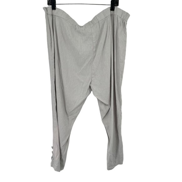 J.Jill Linen Stretch size XL Petite Pants Light Gray cropped - Picture 6 of 7